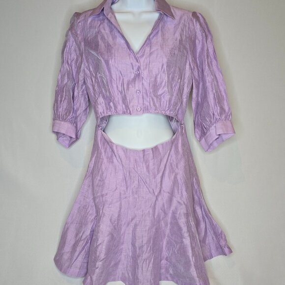 Sandro Kya Front Cut Out Dress in Purple, various sizes, NWT - Picture 1 of 7